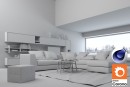 C4Donly.com - Living Room 3D Model - Cinema 4D & Corona