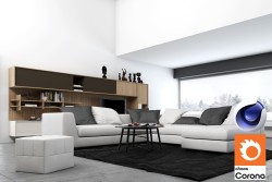 C4Donly.com - Living Room 3D Model - Cinema 4D & Corona
