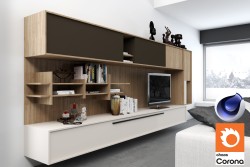 C4Donly.com - Living Room 3D Model - Cinema 4D & Corona