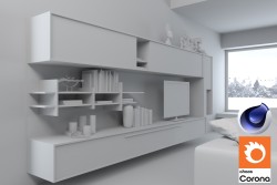 C4Donly.com - Living Room 3D Model - Cinema 4D & Corona