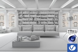 C4Donly.com - Living Room 3D Model - Cinema 4D & V-Ray