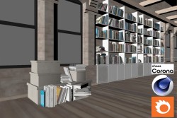 C4Donly.com - Living Room 3D Model - Cinema 4D & Corona