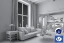 C4Donly.com - Living Room 3D Model - Cinema 4D & V-Ray