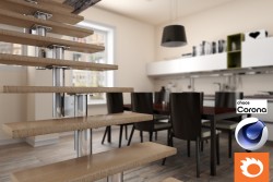 C4Donly.com - Living Room 3D Model - Cinema 4D & Corona