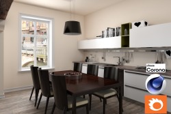 C4Donly.com - Living Room 3D Model - Cinema 4D & Corona