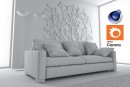C4Donly.com - Living Room 3D Model - Cinema 4D & Corona