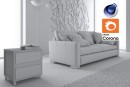C4Donly.com - Living Room 3D Model - Cinema 4D & Corona