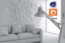 C4Donly.com - Living Room 3D Model - Cinema 4D & Corona