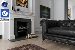 C4Donly.com - Living Room 3D Model - Cinema 4D & V-Ray