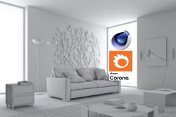 C4Donly.com - Living Room 3D Model - Cinema 4D & Corona