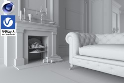 C4Donly.com - Living Room 3D Model - Cinema 4D & V-Ray