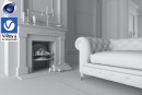 C4Donly.com - Living Room 3D Model - Cinema 4D & V-Ray