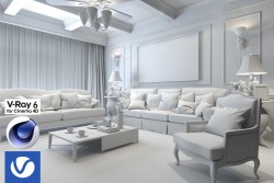 C4Donly.com - Living Room 3D Model - Cinema 4D & V-Ray