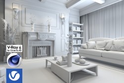 C4Donly.com - Living Room 3D Model - Cinema 4D & V-Ray