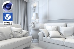 C4Donly.com - Living Room 3D Model - Cinema 4D & V-Ray