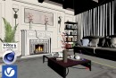 C4Donly.com - Living Room 3D Model - Cinema 4D & V-Ray