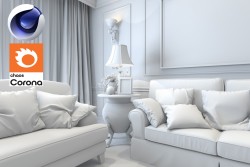C4Donly.com - Living Room 3D Model - Cinema 4D & Corona
