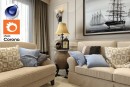 C4Donly.com - Living Room 3D Model - Cinema 4D & Corona
