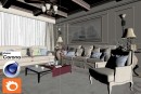 C4Donly.com - Living Room 3D Model - Cinema 4D & Corona