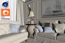 C4Donly.com - Living Room 3D Model - Cinema 4D & Corona