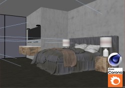C4Donly.com - Living Room 3D Model - Cinema 4D & Corona