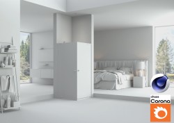 C4Donly.com - Living Room 3D Model - Cinema 4D & Corona