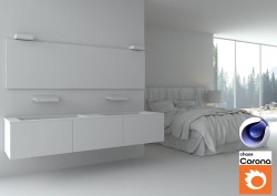C4Donly.com - Living Room 3D Model - Cinema 4D & Corona