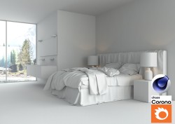 C4Donly.com - Living Room 3D Model - Cinema 4D & Corona