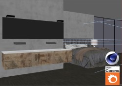 C4Donly.com - Living Room 3D Model - Cinema 4D & Corona