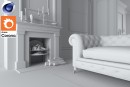 C4Donly.com - Living Room 3D Model - Cinema 4D & Corona