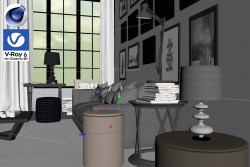 C4Donly.com - Living Room 3D Model - Cinema 4D & V-Ray