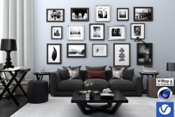 C4Donly.com - Living Room 3D Model - Cinema 4D & V-Ray