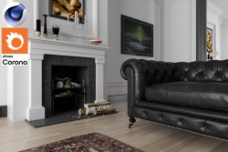 C4Donly.com - Living Room 3D Model - Cinema 4D & Corona
