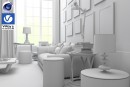 C4Donly.com - Living Room 3D Model - Cinema 4D & V-Ray