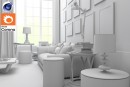 C4Donly.com - Living Room 3D Model - Cinema 4D & Corona