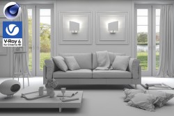 C4Donly.com - Living Room 3D Model - Cinema 4D & V-Ray