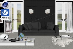 C4Donly.com - Living Room 3D Model - Cinema 4D & V-Ray