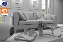 C4Donly.com - Living Room 3D Model - Cinema 4D & Corona