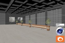 C4Donly.com - Living Room 3D Model - Cinema 4D & Corona