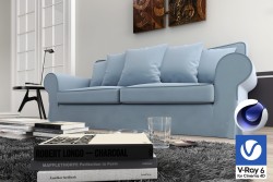 C4Donly.com - Living Room 3D Model - Cinema 4D & V-Ray