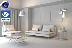 C4Donly.com - Living Room 3D Model - Cinema 4D & V-Ray