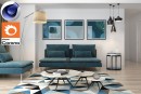 C4Donly.com - Living Room 3D Model - Cinema 4D & Corona