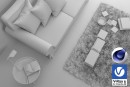 C4Donly.com - Living Room 3D Model - Cinema 4D & V-Ray