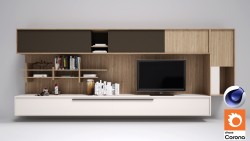 C4Donly.com - Office Station 3D Model - Cinema 4D & V-Ray