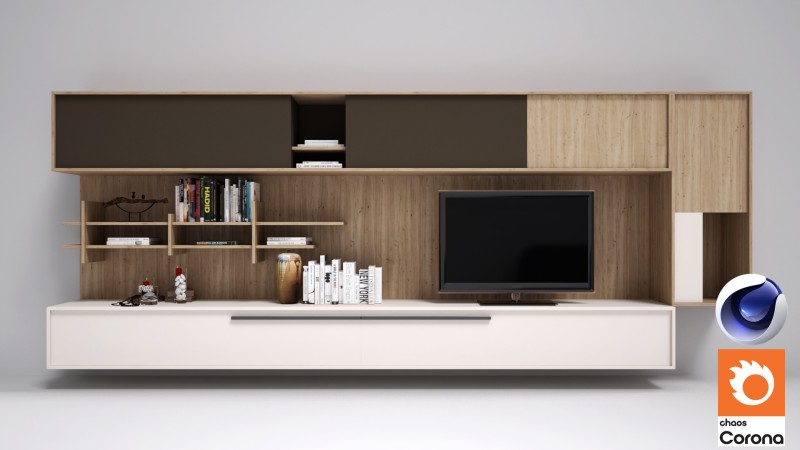 C4Donly.com - Office Station 3D Model - Cinema 4D & V-Ray