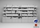 C4Donly.com - Office Station 3D Model - Cinema 4D & Corona