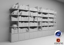 C4Donly.com - Office Station 3D Model - Cinema 4D & Corona