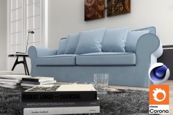 C4Donly.com - Living Room 3D Model - Cinema 4D & Corona