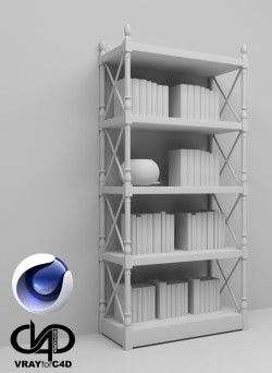 C4Donly.com - Office Station 3D Model - Cinema 4D & V-Ray