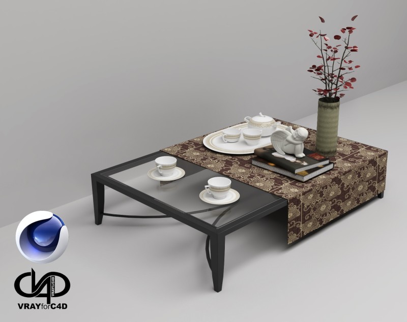 C4Donly.com - Office Station 3D Model - Cinema 4D & V-Ray